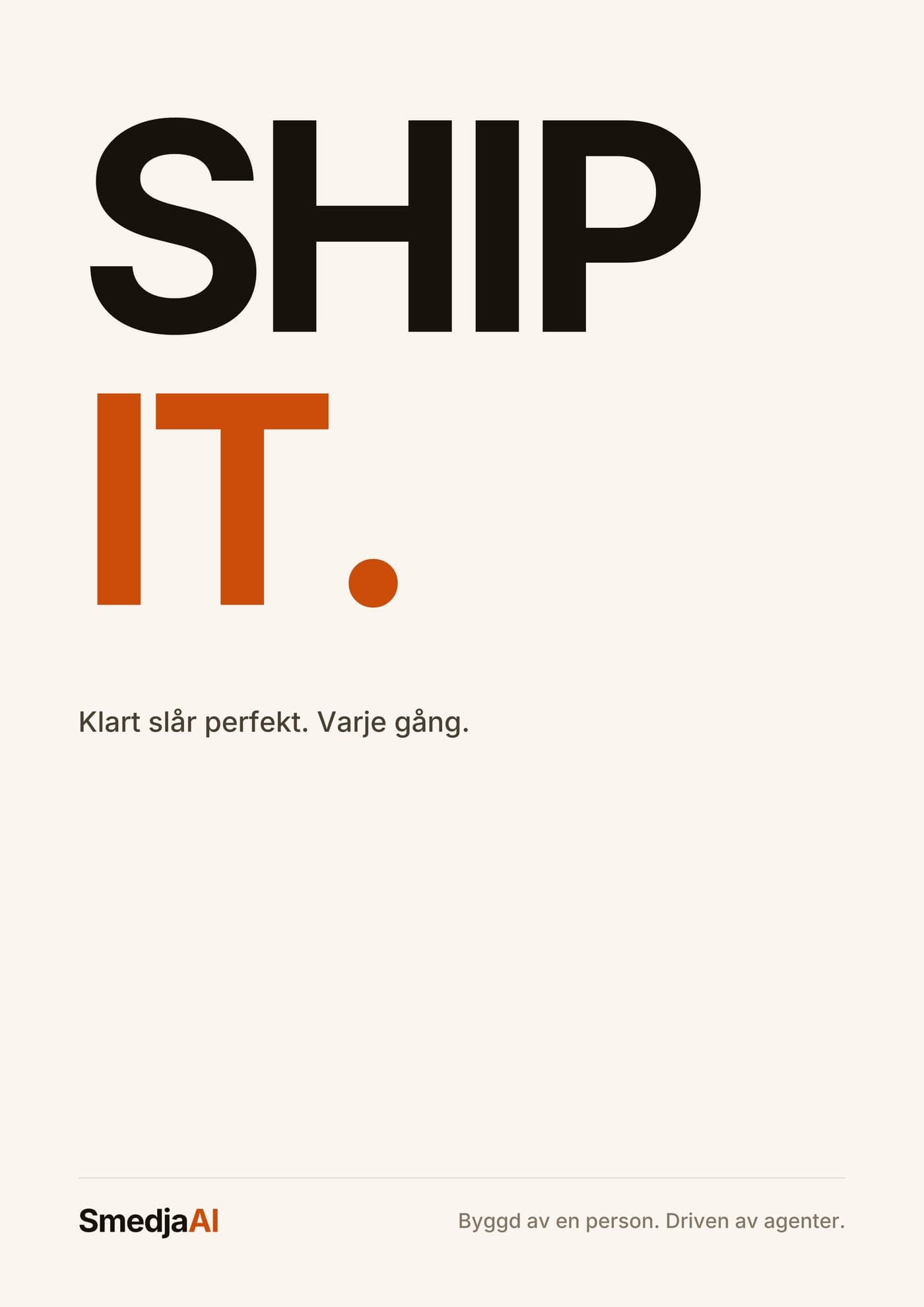 Ship It – A2-print, själva trycket i papper och ember